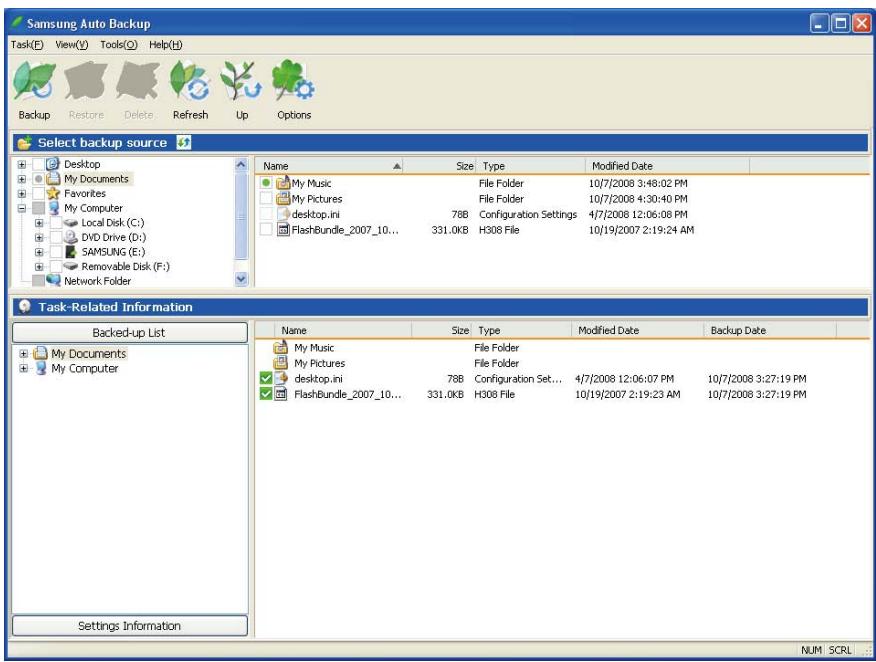 SAMSUNG HX-MT050DA - Data Backup using Samsung Auto Backup - 10