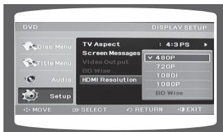 SAMSUNG MM-D430D - Setting the HDMI Resolution - 1