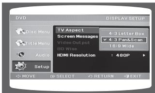 SAMSUNG MM-D430D - Setting TV Screen type - 6