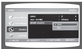 SAMSUNG MM-D430D - Setting the HDMI Audio - 1