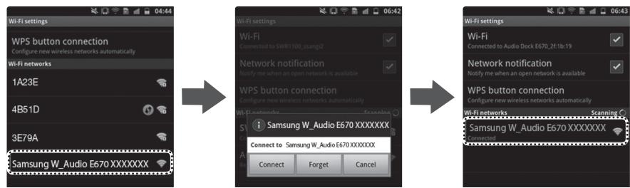 SAMSUNG DA-E670 - Connexion du lecteur audio sans fil avec station d'accueil à l'aide d'un WPS PIN - 1
