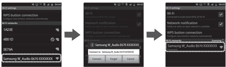 SAMSUNG DA-E670 - Connexion du lecteur audio sans fil avec station d'accueil via une connexion JBC (JukeBox Connect) - 1