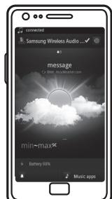 SAMSUNG DA-E670 - UTILISATION DU MODE D'ACCUEIL AVEC DES APPAREILS SAMSUNG GALAXY ET APPLE - 2