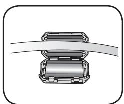 SAMSUNG DA-E750 - INSTALLING THE FERRITE CORE ON THE LAN CABLE - 5