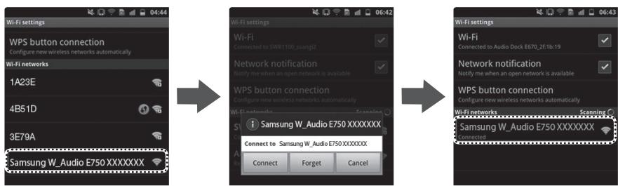 SAMSUNG DA-E750 - To connect the Wireless Audio with Dock through a JBC (JukeBox Connect) Connection - 4