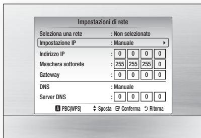 SAMSUNG HT-C5800 - Impostazione di una connessione di rete wireless - manuale - 1