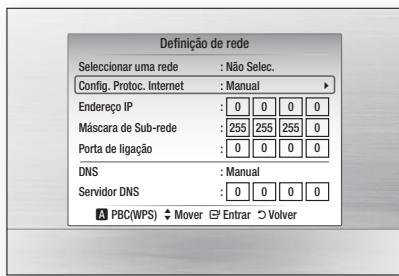 SAMSUNG HT-C5800 - Configurar a Ligação de Rede Sem Fios - Manual - 1