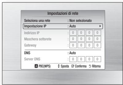 SAMSUNG HT-C5800 - Impostazione di una connessione di rete wireless - ricerca rete automatica - 1