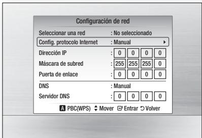 SAMSUNG HT-C5800 - Configuración de la conexión de red inalámbrica - Manual - 1