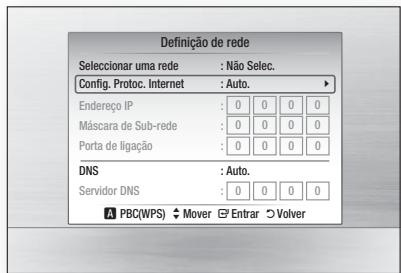 SAMSUNG HT-C5800 - - Configurar a Ligação à Rede - 1