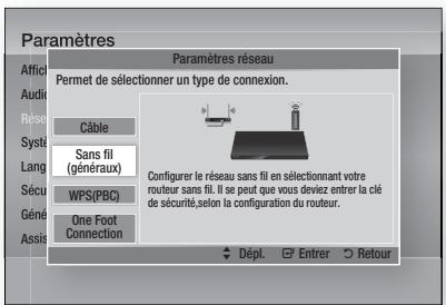 SAMSUNG HT-D5330 - Configuration de la connexion réseau sans fil - auto - 1