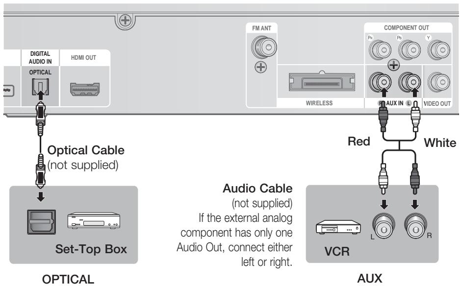SAMSUNG HT-D5330 - Connecting Audio from External Components - 1