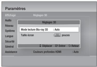 SAMSUNG HT-D5330 - Réglages 3D - 1