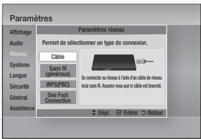 SAMSUNG HT-D5350 - Configuration d'une connexion câblée - Auto - 1