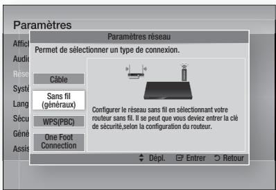 SAMSUNG HT-D5350 - Configuration de la connexion réseau sans fil - Auto - 1
