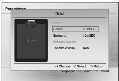 SAMSUNG HT-D555 - Réglage du temps de propagation des enceintes - 1