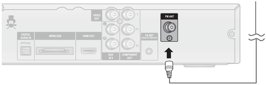 SAMSUNG HT-D555 - Connecting the FM Antenna - 1