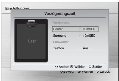SAMSUNG HT-D555 - Lautsprecher-Verzögerungszeit einstellen - 1