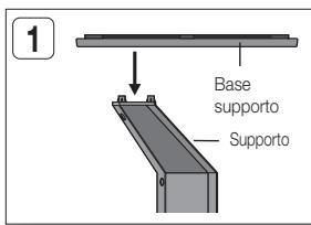 SAMSUNG HT-D555 - Installazione dei diffusori sul supporto a colonna - 1