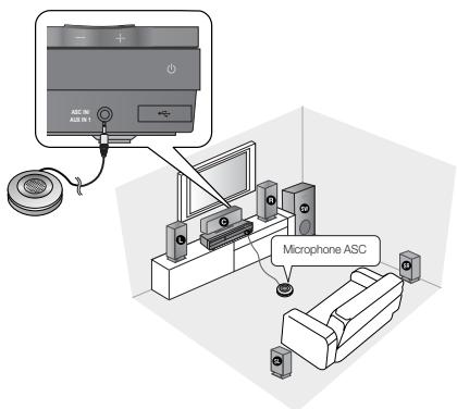 SAMSUNG HT-D555 - Réglage ASC (Auto Sound Calibration/étalonnage automatique du son) - 1