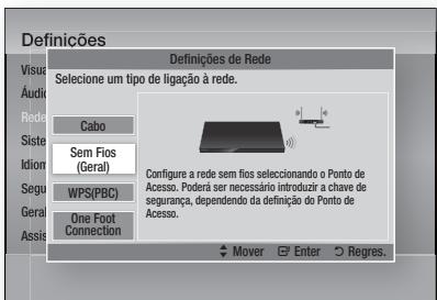 SAMSUNG HT-D6750W - Configurar a Ligação de Rede Sem Fios - Auto. - 1