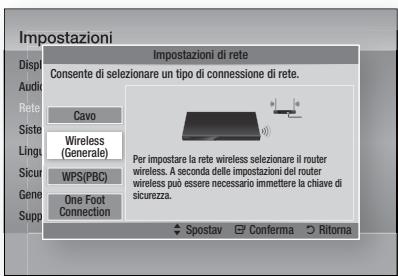 SAMSUNG HT-D6750W - Impostazione di una connessione di rete wireless - Auto - 1