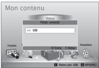 SAMSUNG HT-D6750W - Lecture de contenu à partir d'un périphérique de stockage USB - 3