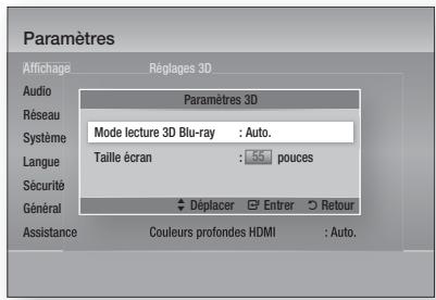 SAMSUNG HT-D6750W - Paramètres 3D - 1
