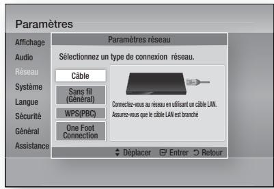 SAMSUNG HT-D6750W - Configuration d'une connexion câblée - auto. - 1