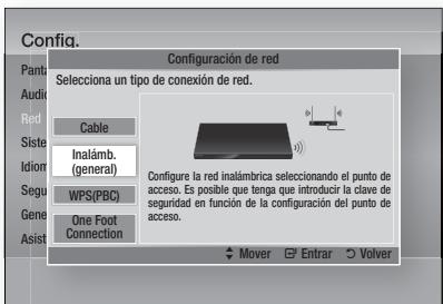 SAMSUNG HT-D6750W - Configuración de la connexion de red inalámbrica - Autom. - 1
