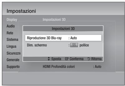 SAMSUNG HT-D6750W - Impostazioni 3D - 1