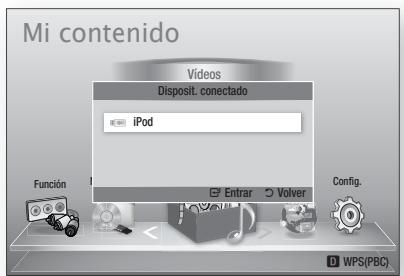 SAMSUNG HT-D6750W - Conexión de un iPod/iPhone utilizing la base de acoplamento - 2