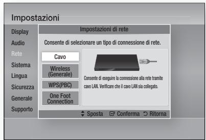 SAMSUNG HT-D6750W - Impostazione di una connessione via cavo - Auto - 1