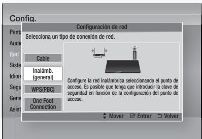 SAMSUNG HT-D7000 - Configuración de la conexión de red inalámbrica - Autom. - 1