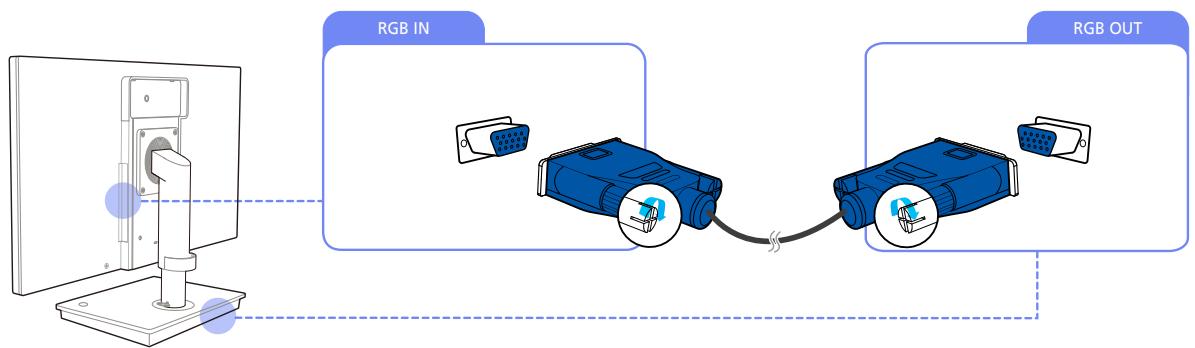 SAMSUNG LF-TBWHD - Connection Using the D-SUB Cable (Analogue Type) - 1
