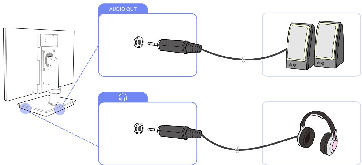 SAMSUNG LF-TBWHD - Connecting to Headphones or Speakers - 1
