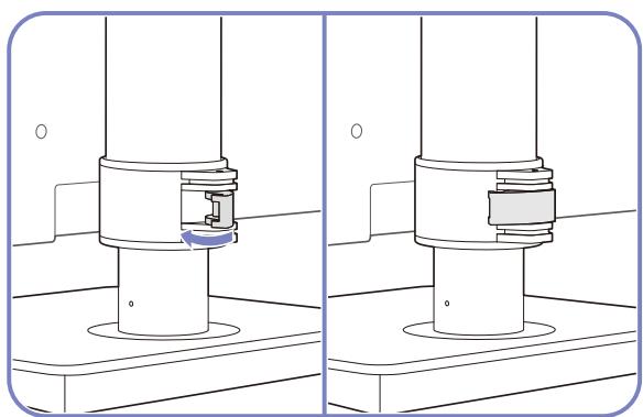 SAMSUNG LF-TBWHD - Adjusting the Product Height - 5