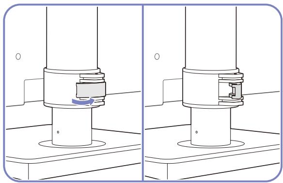 SAMSUNG LF-TBWHD - Adjusting the Product Height - 3