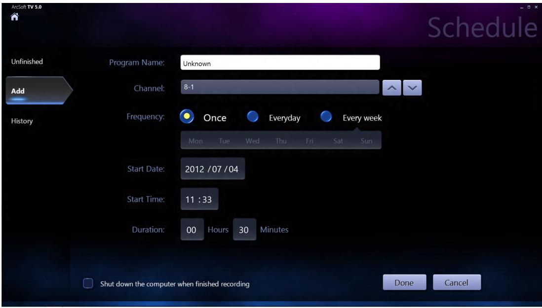 SAMSUNG DP700A7D - Creating a recording schedule - 1