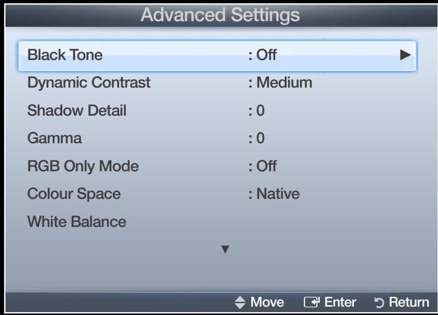 SAMSUNG HE40A - MENU Picture Advanced Settings ENTER - 2