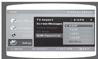 SAMSUNG MM-D430 - Setting the HDMI Resolution - 1