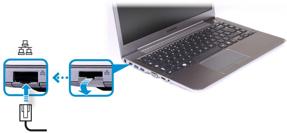 SAMSUNG NP540U3C - Connecting to the Wired LAN - 1