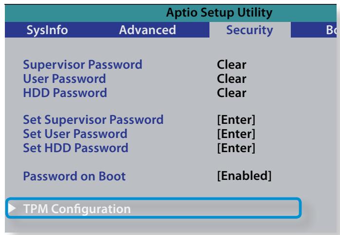 SAMSUNG NP540U3C - Initializing the TPM chip - 2