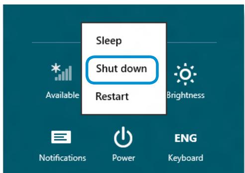 SAMSUNG NP540U3C - Turning the computer off - 3