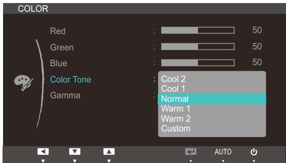 SAMSUNG SYNCMASTER S24A850DW - Configuring the Color Tone Settings - 1
