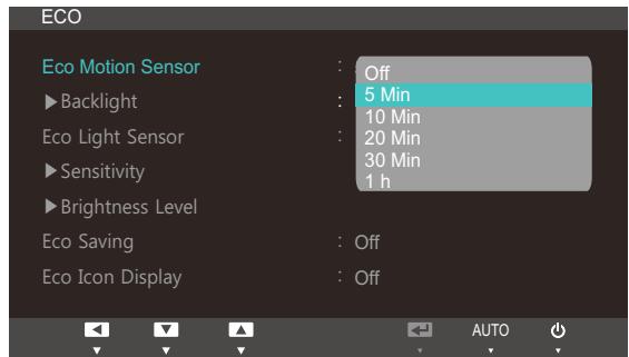 SAMSUNG SYNCMASTER S24A850DW - Configuring Eco Motion Sensor - 1