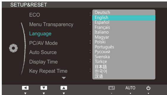 SAMSUNG SYNCMASTER S24A850DW - Changing the Language - 1