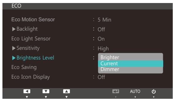 SAMSUNG SYNCMASTER S24A850DW - Configuring Brightness Level - 1