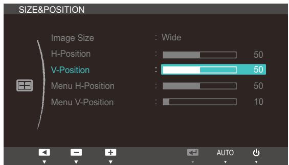 SAMSUNG SYNCMASTER S24A850DW - Configuring H-Position or V-Position - 2