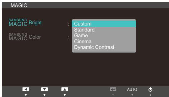 SAMSUNG SYNCMASTER S24A850DW - Configuring SAMSUNG Bright MAGIC Bright - 1
